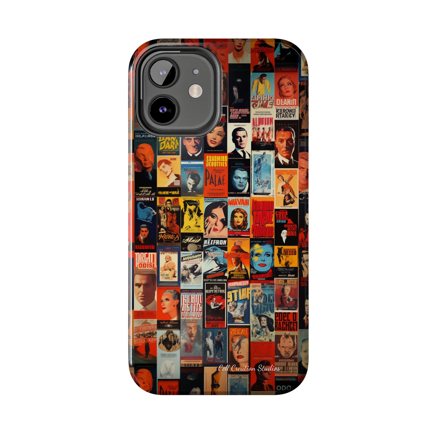 Introducing the "Vintage Movie Poster Collage" Cell Phone Case – Timeless Hollywood Charm -Tough Phone Cases