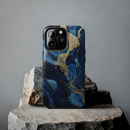 "Azure Elegance Marble" -Tough iPhone Cases