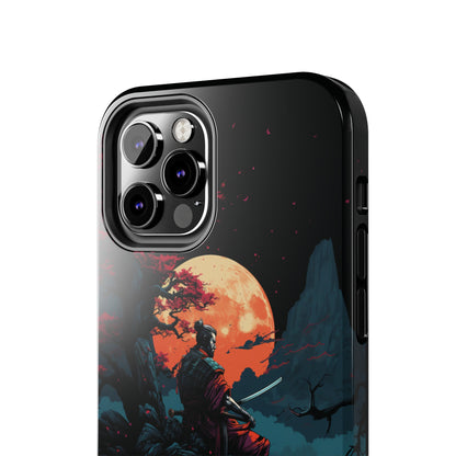 Introducing the "Moonlit Samurai Serenity" Cell Phone Case – Embrace Elegance and Strength -Tough Phone Cases