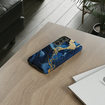 "Azure Elegance Marble" -Tough Samsung Cases