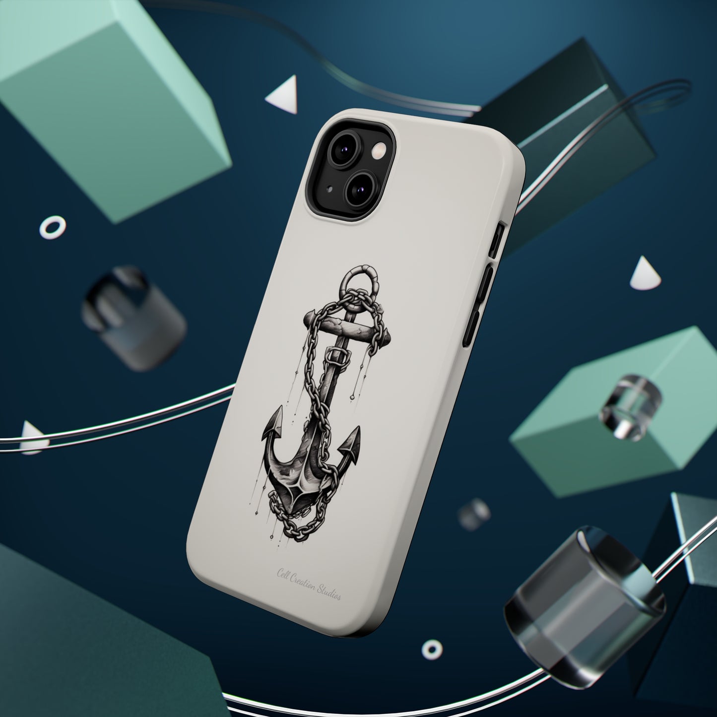 "Nautical Elegance Anchor" -MagSafe Tough iPhone Cases