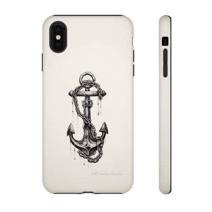 "Nautical Elegance Anchor" -Tough iPhone Cases