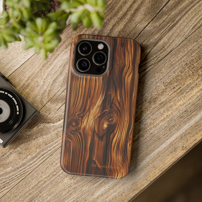 "Wood Grain Elegance" -MagSafe Tough iPhone Cases