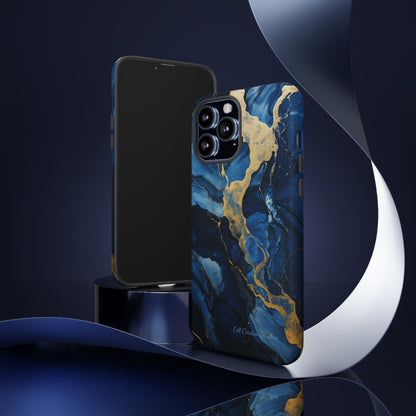 "Azure Elegance Marble" -Tough iPhone Cases