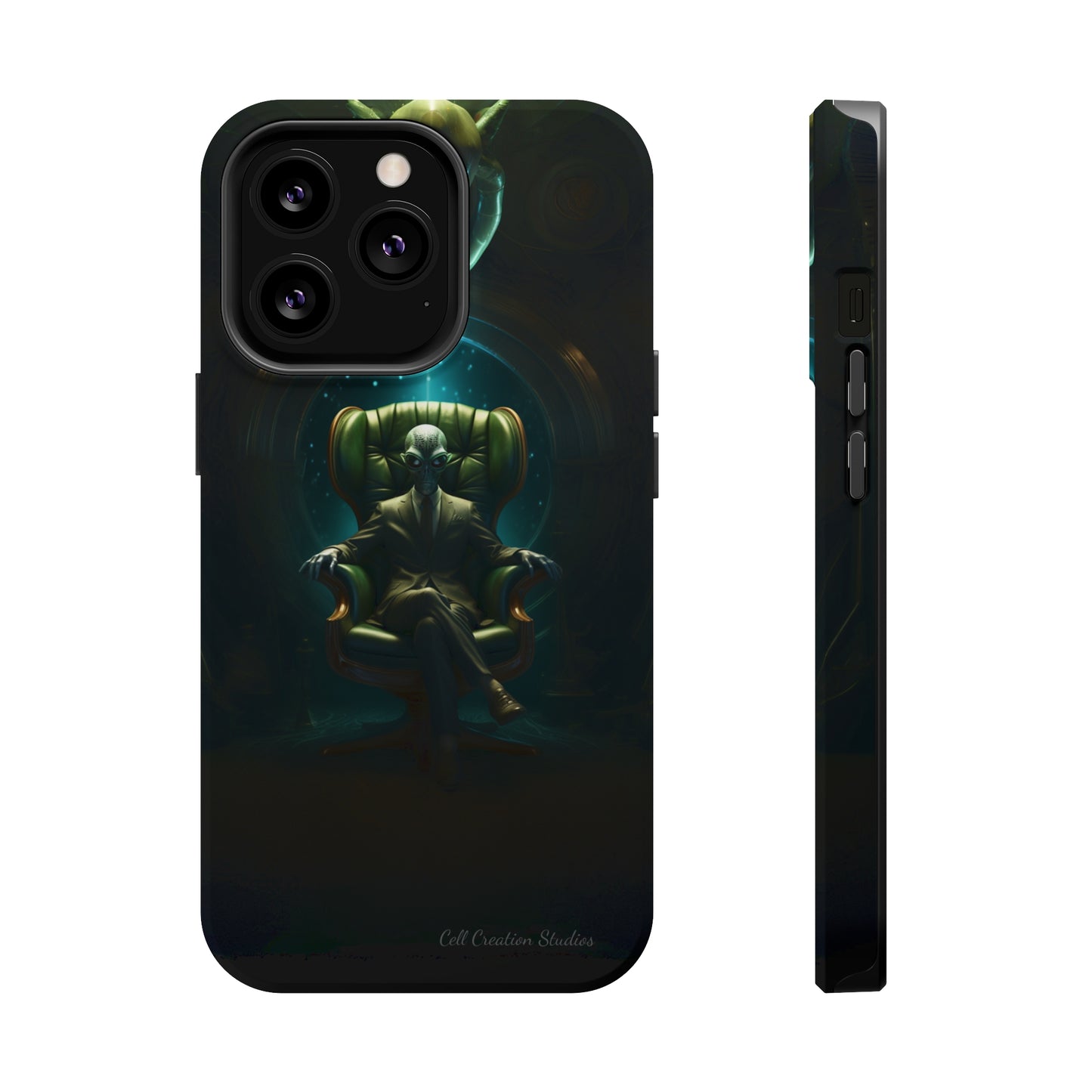 Introducing the "Galactic Advisor" Cell Phone Case - Embrace Alien Wisdom -MagSafe Tough Cases