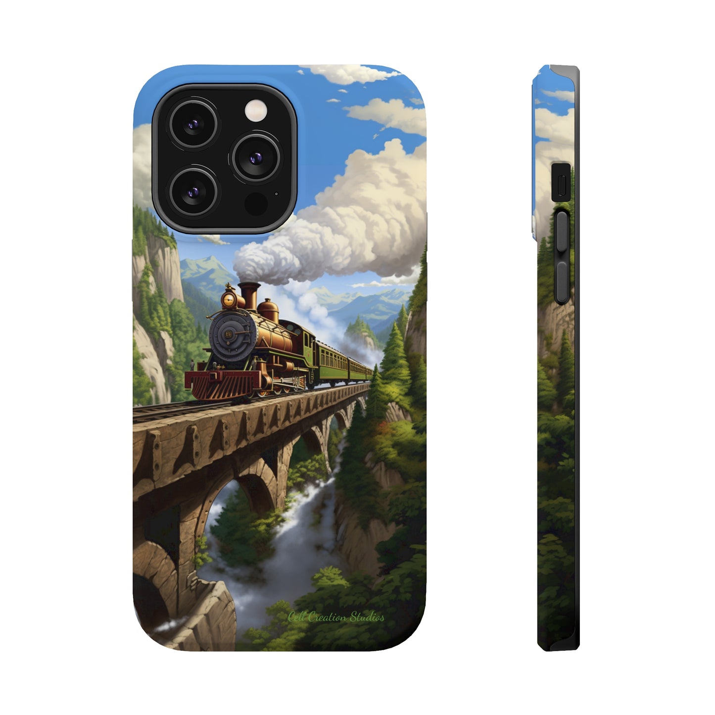 The "Scenic Mountain Train" Phone Case -MagSafe Tough Cases