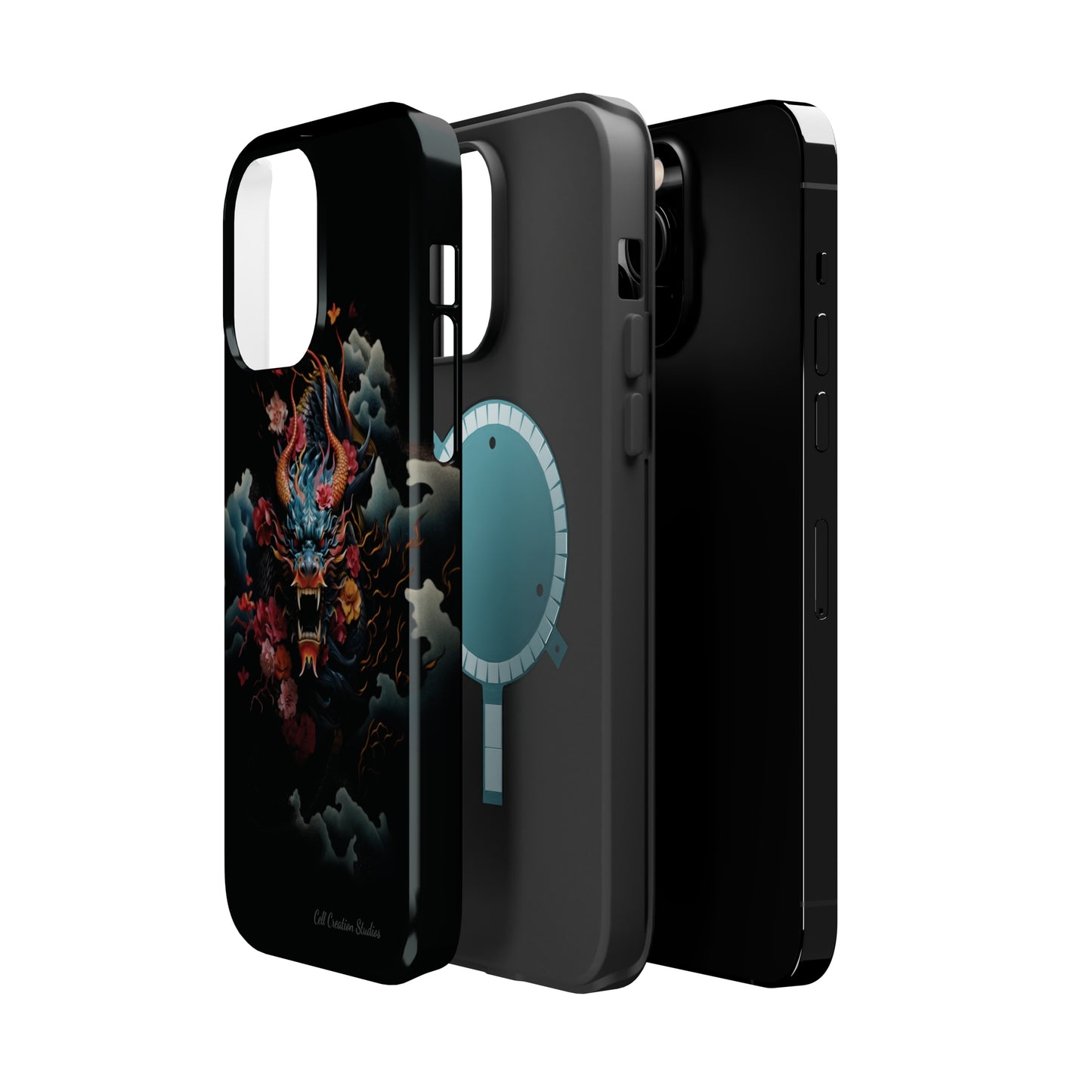 Introducing the "Japanese Dragon Majesty" Cell Phone Case – Embrace the Legend in Style -MagSafe Tough Cases