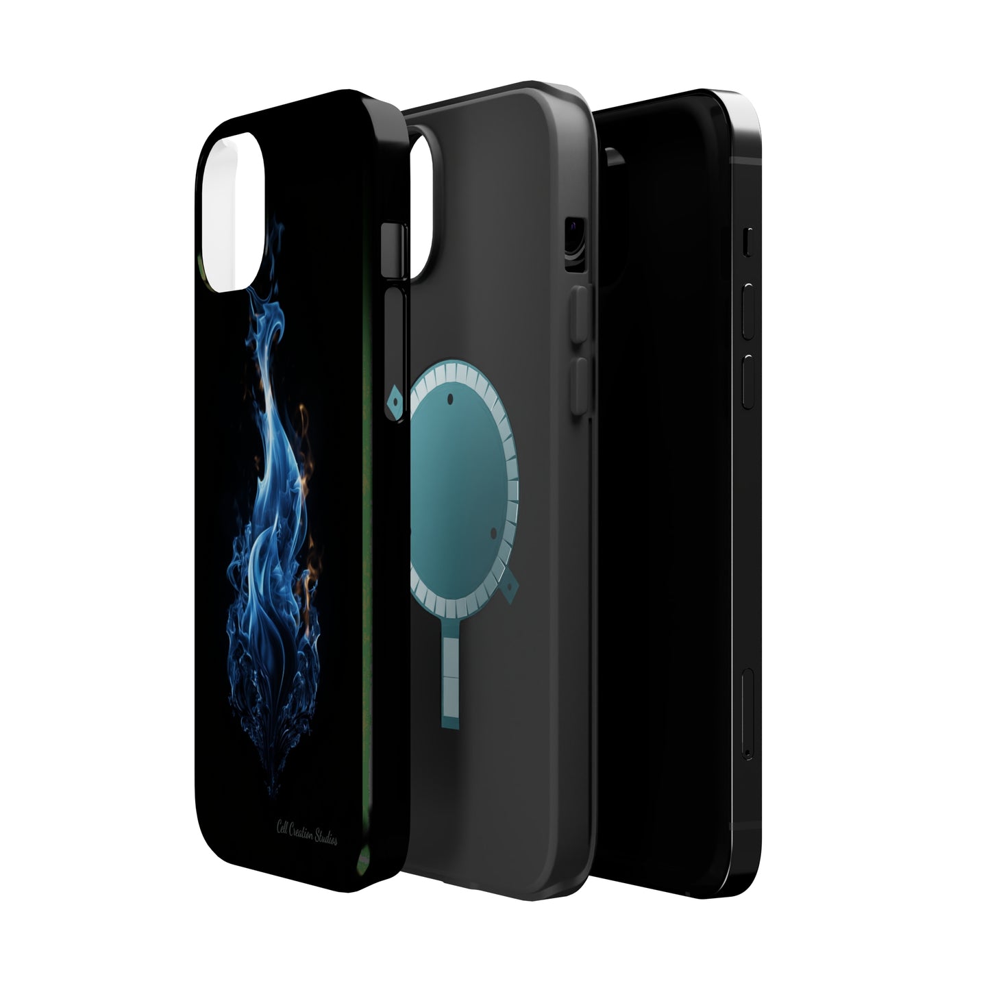 "Blue Flame" Phone Case: Ignite Your Style with Fiery Elegance -MagSafe Tough Cases