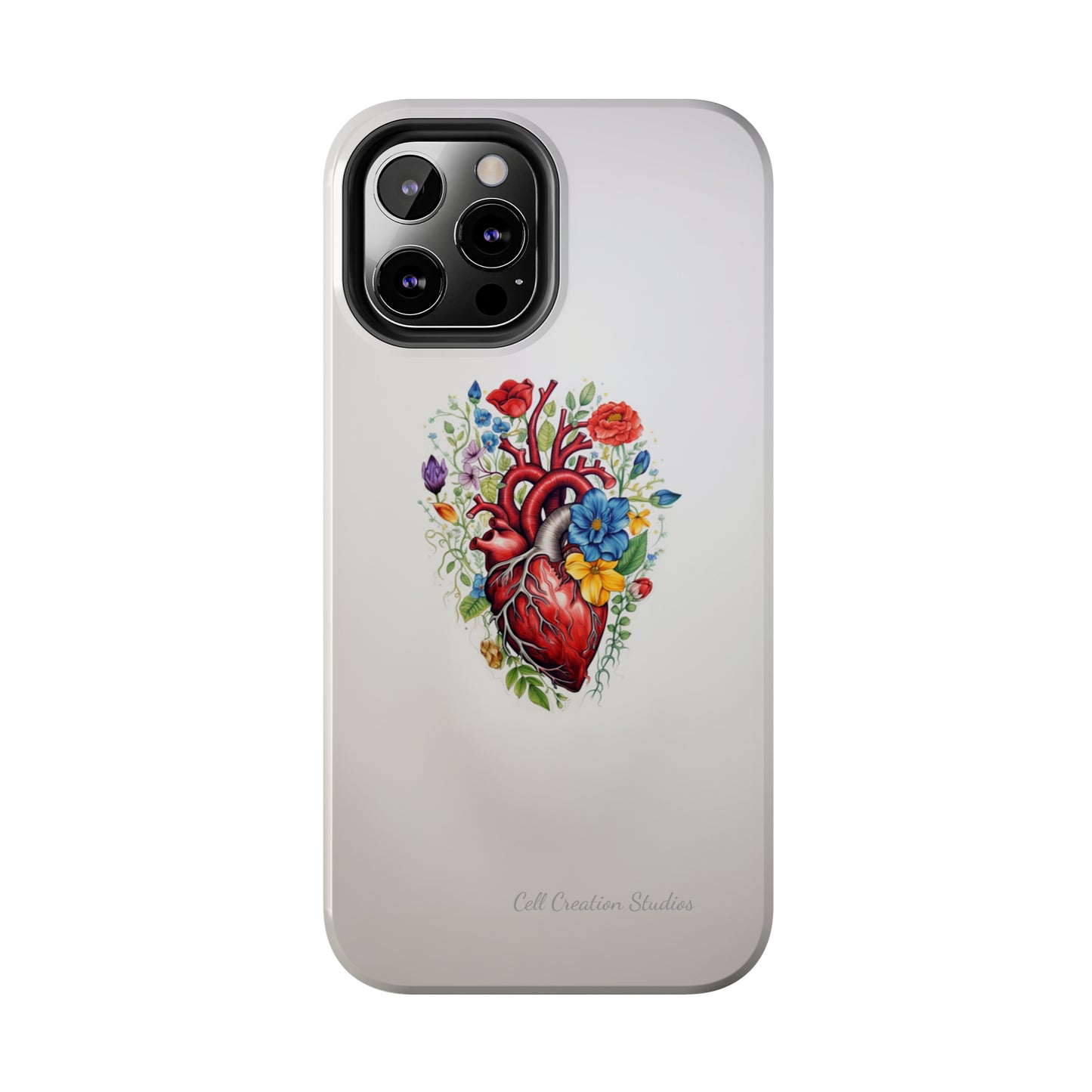 "Floral Heart Harmony" -Tough iPhone Cases