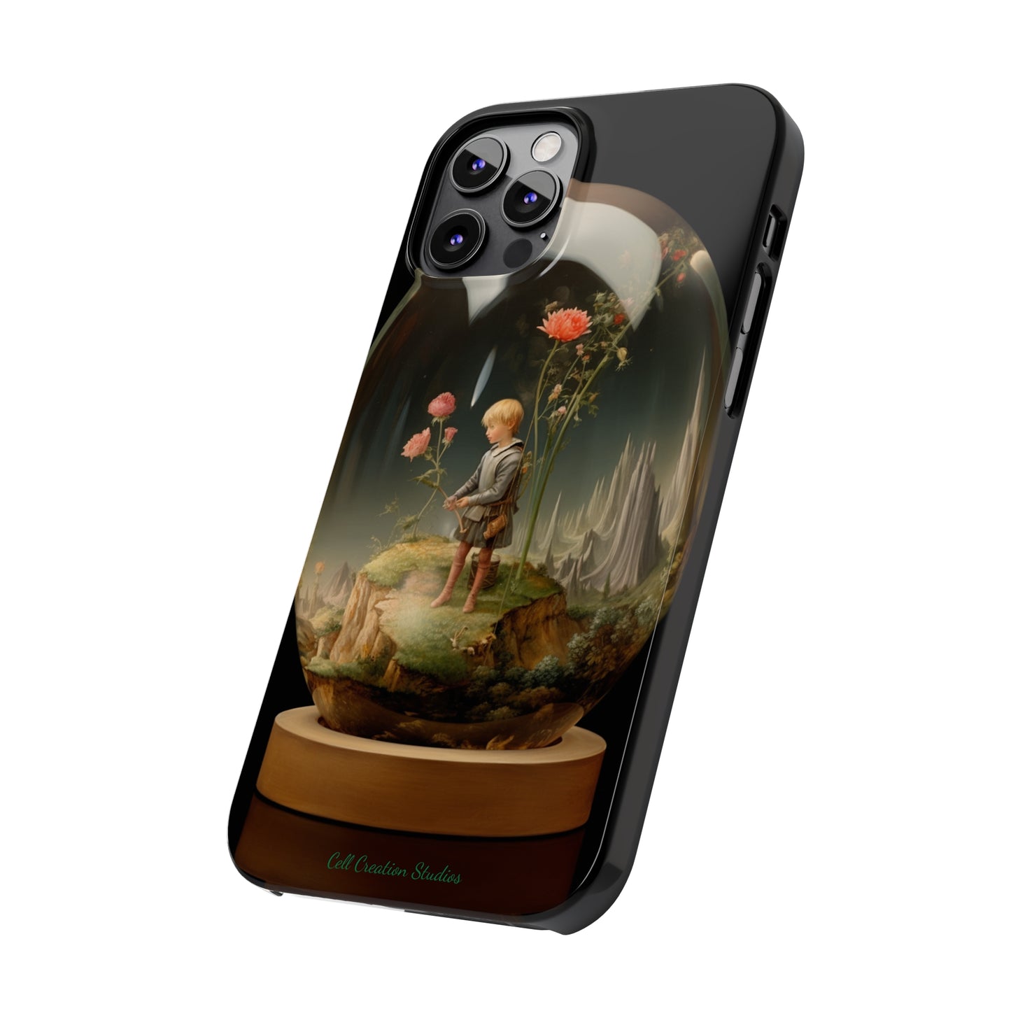 Introducing the "Miniature Gardener" Cell Phone Case – Embrace Your Imagination with a Captivating Glass-Encased Design -Slim Phone Cases