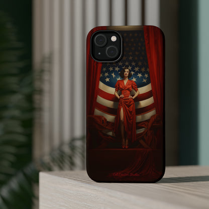 Introducing the "Vintage Glamour" Cell Phone Case – Step into 1920s Elegance with a Patriotic Twist! -MagSafe Tough Cases