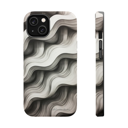 The "Geometric Waves" Cell Phone Case -MagSafe Tough Cases