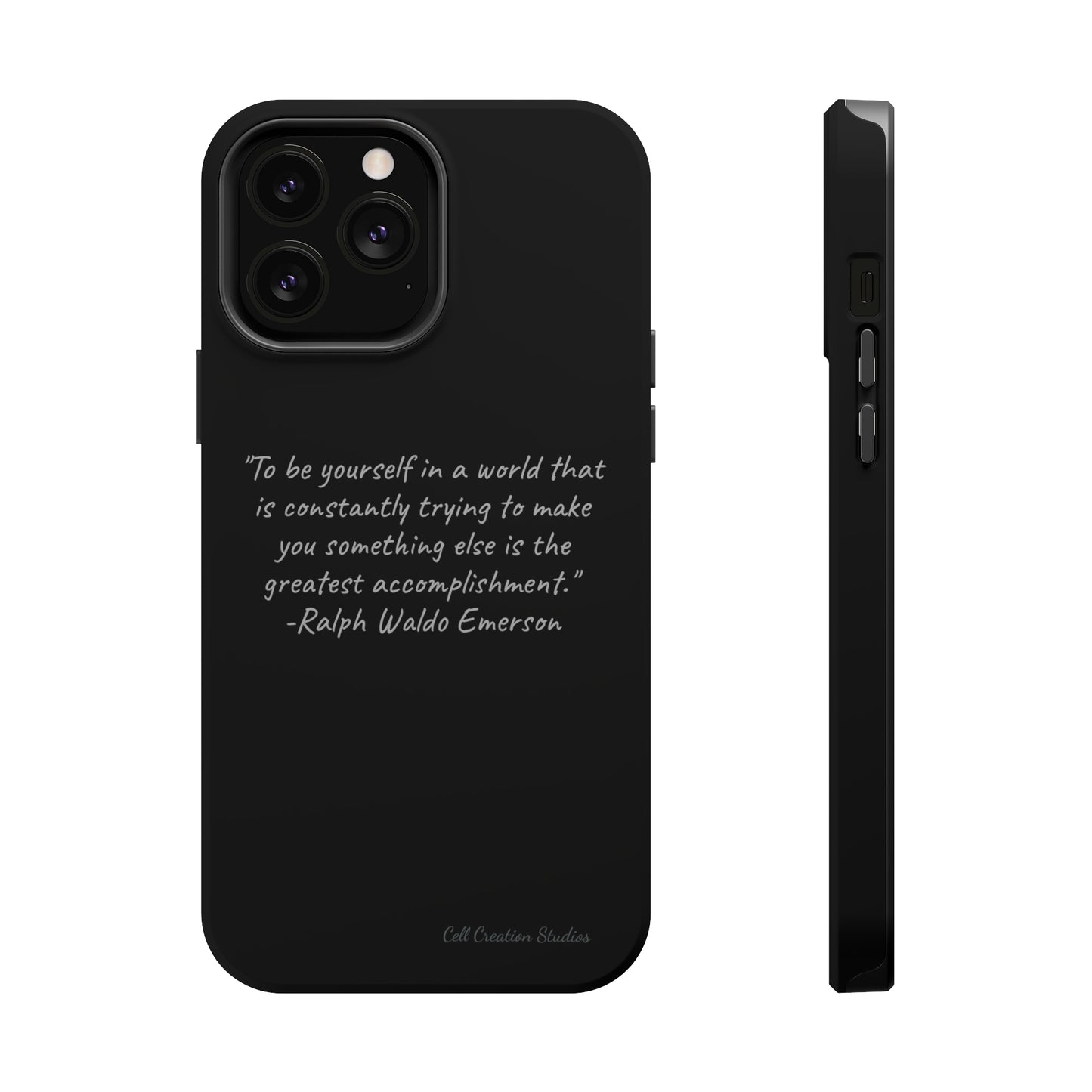 The "Embrace Your Authenticity" Ralph Waldo Emerson Quote Phone Case -MagSafe Tough Cases