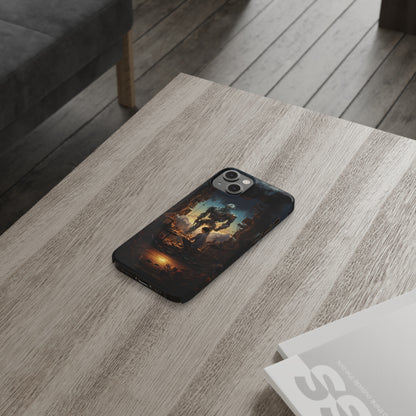 Introducing the "Mechanical Bond" Cell Phone Case – Witness a Captivating Moment of Giant Robot and Boy -Slim Phone Cases