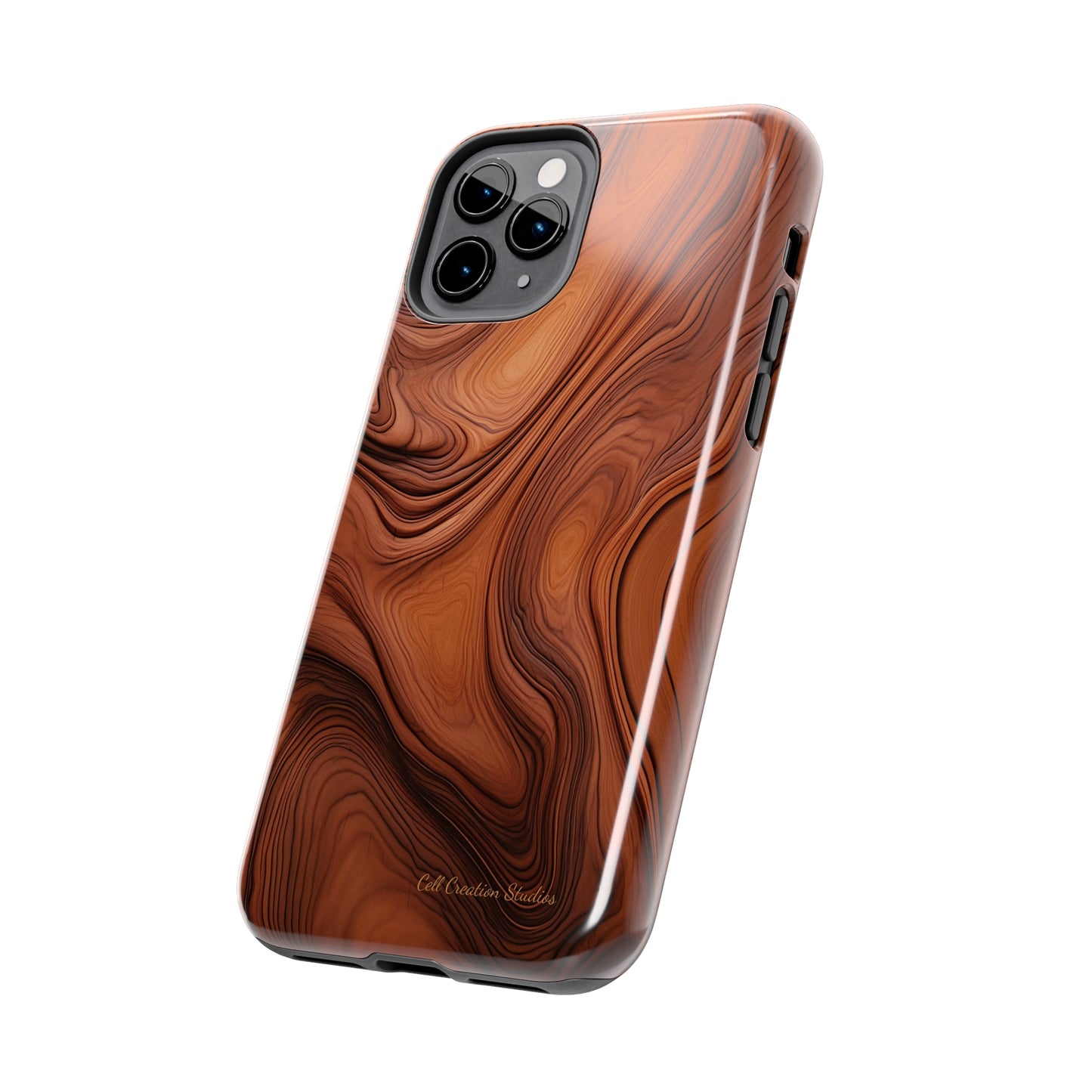 The "Natural Elegance" Wood Pattern Phone Case -Tough Phone Cases