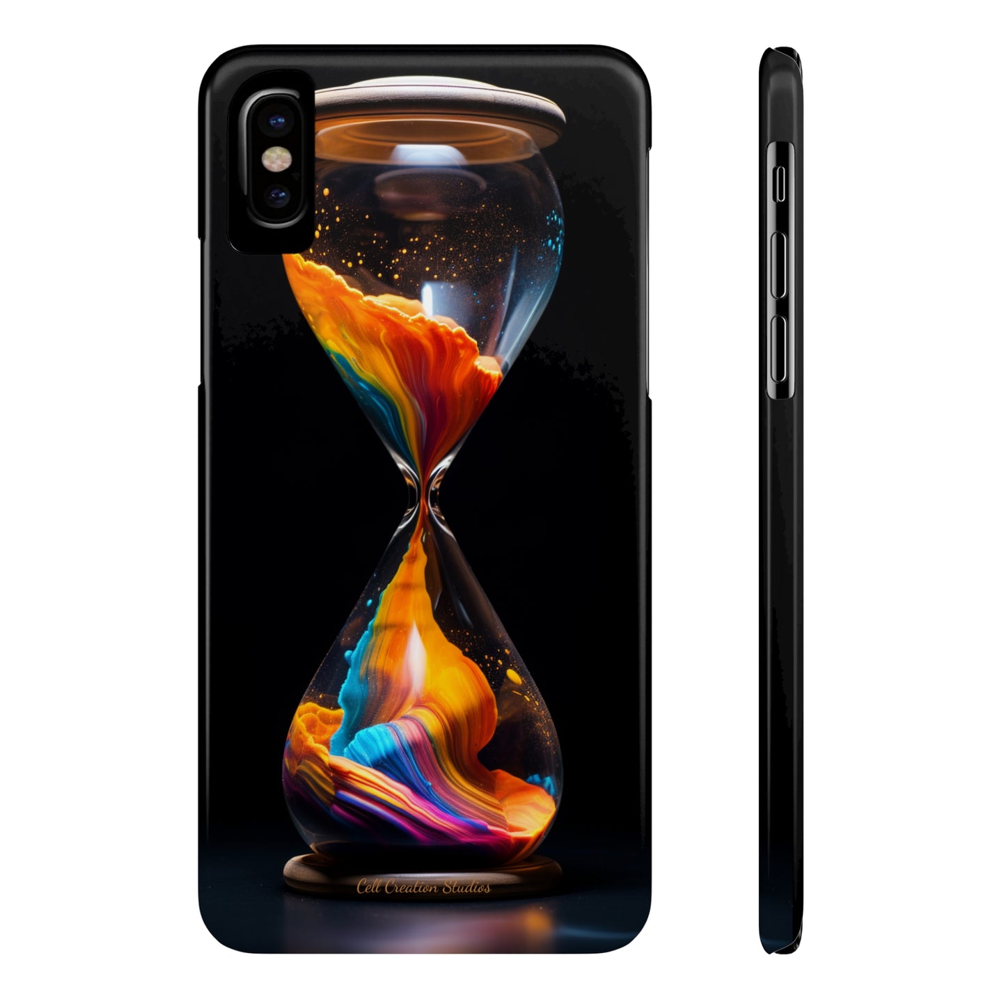 Introducing the "Vibrant Sands of Time" Cell Phone Case – Embrace the Beauty of Colorful Hourglass Design -Tough Cases