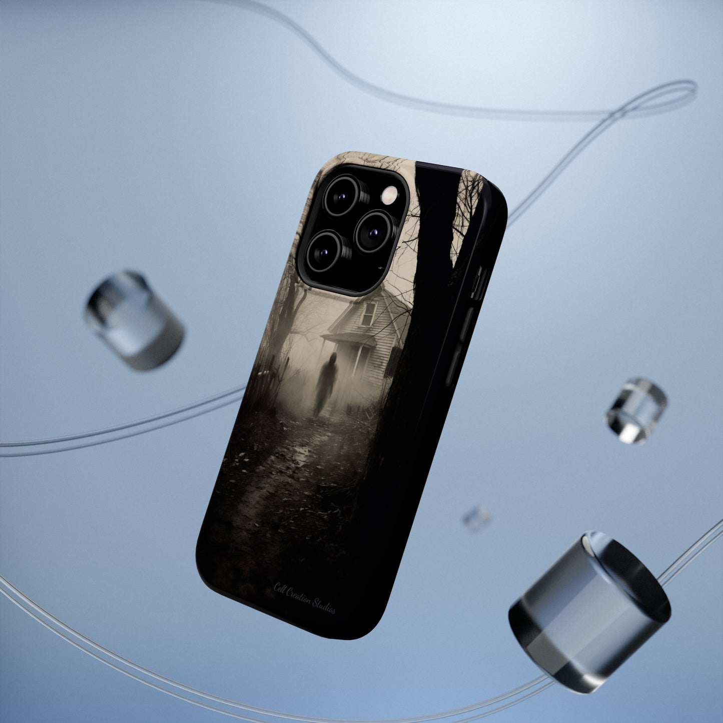 Introducing the "Ethereal Encounter" Cell Phone Case – Unveil the Mystery of the Ghostly Presence -MagSafe Tough Cases