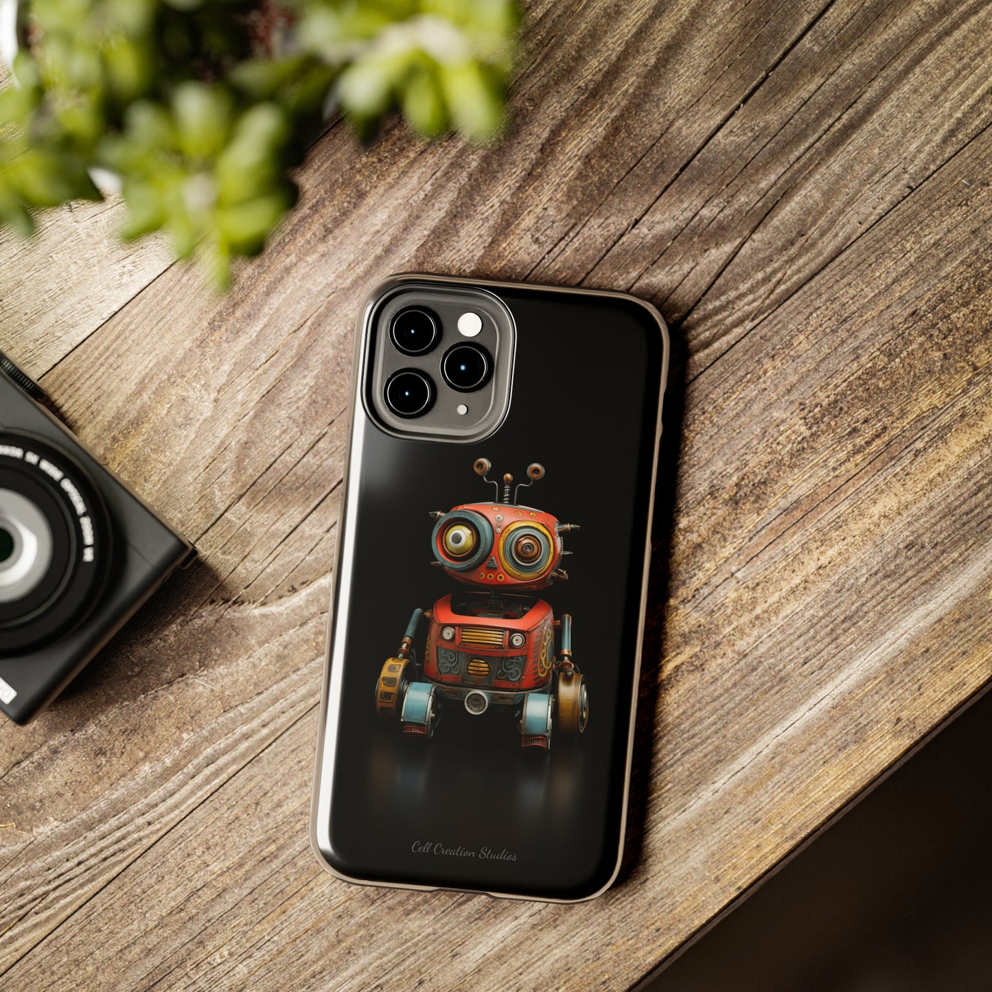 Introducing the "Toy Robot Delight" Cell Phone Case – Embrace Nostalgia with a Playful Robotic Companion! -Tough Phone Cases