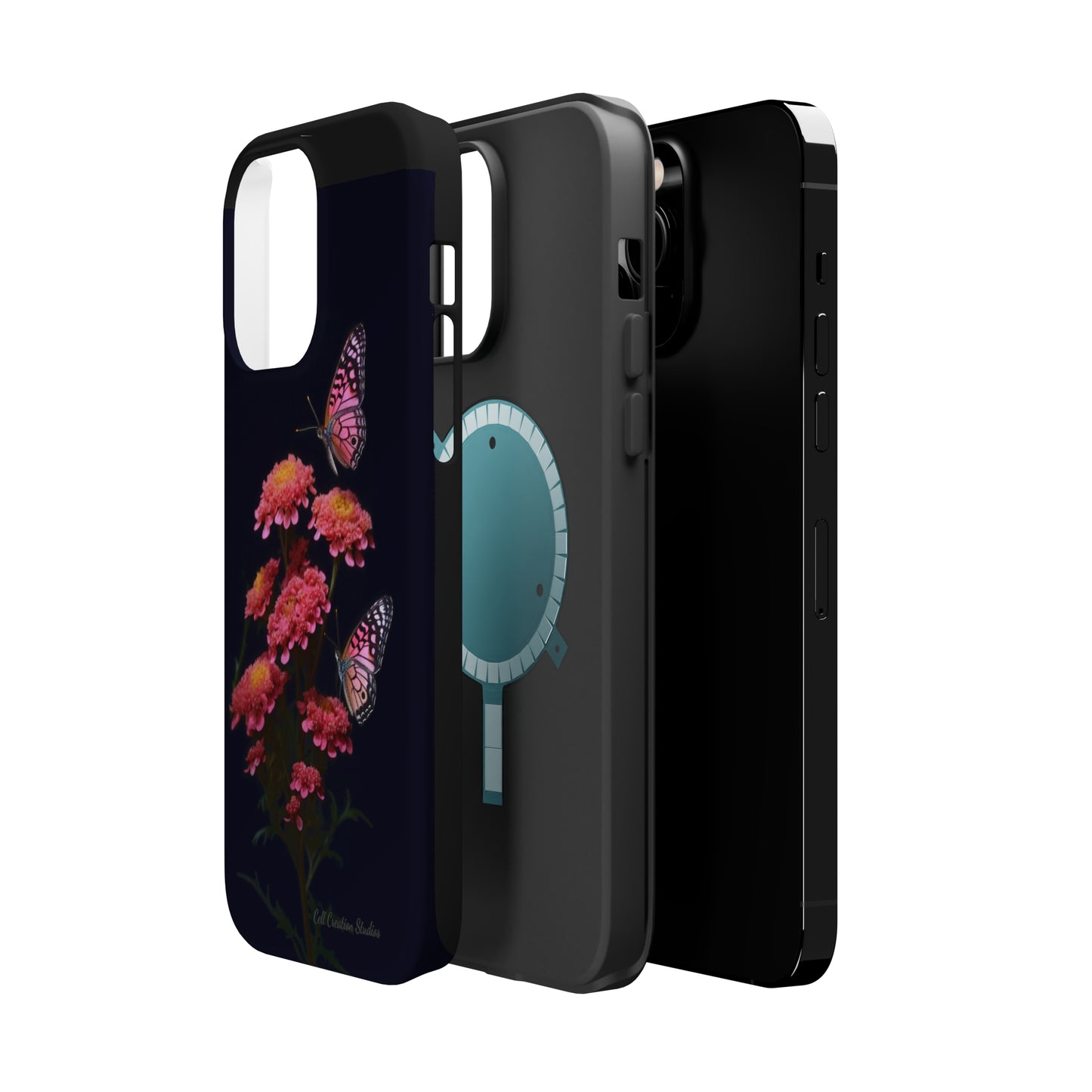 "Achillea Desert Eve Deep Rose & Butterfly" Phone Case -MagSafe Tough Case