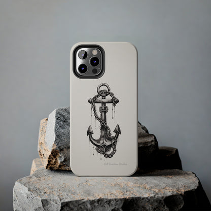 "Nautical Elegance Anchor" -Tough iPhone Cases