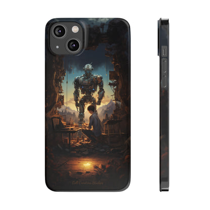 Introducing the "Mechanical Bond" Cell Phone Case – Witness a Captivating Moment of Giant Robot and Boy -Slim Phone Cases