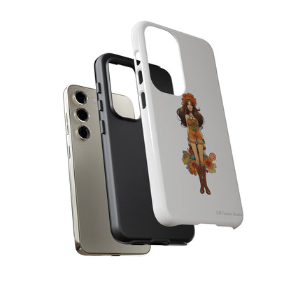 Introducing the "Groovy Hippie Chick" Cell Phone Case – Peace, Love, and Retro Style -Tough Cases