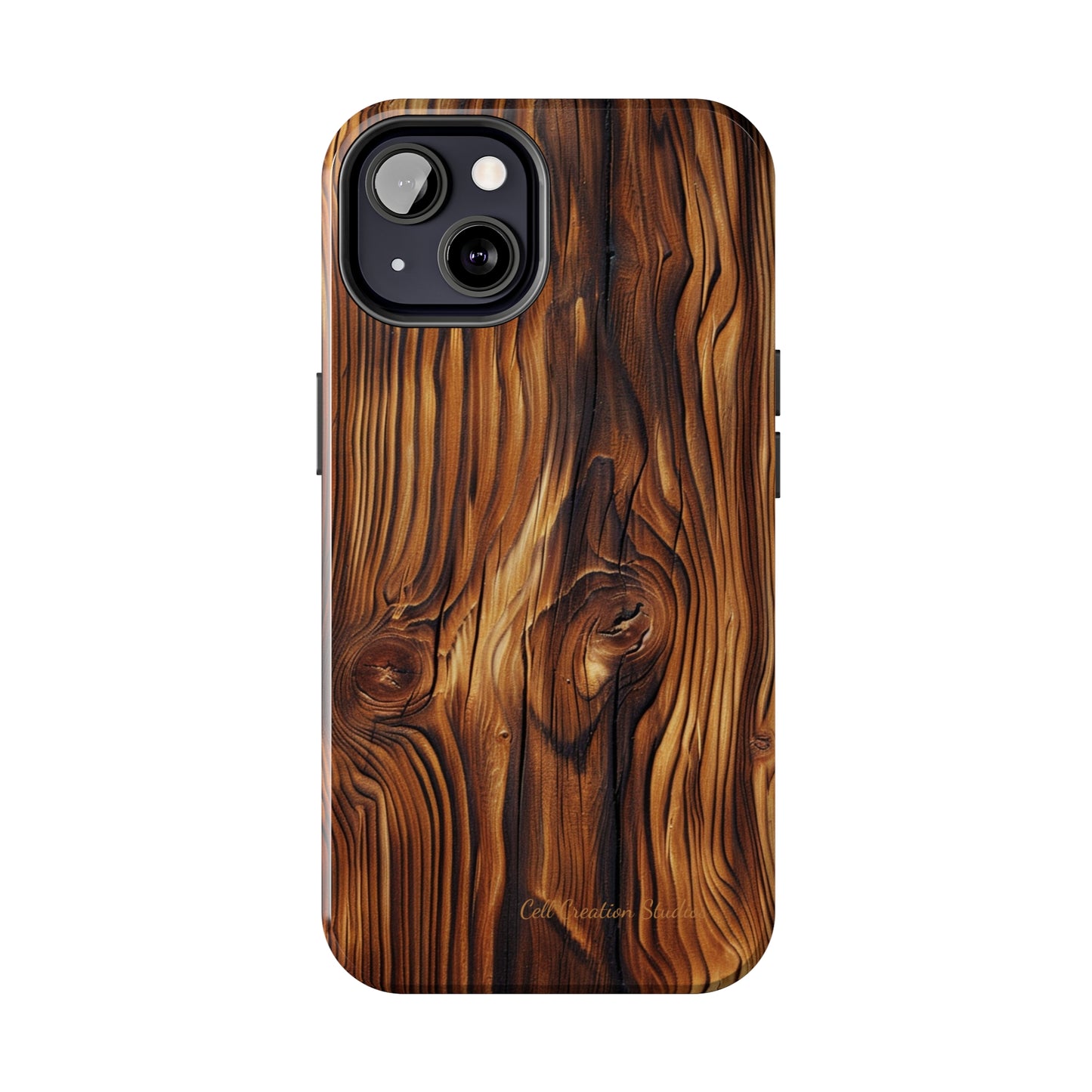 "Wood Grain Elegance" -Tough iPhone Cases