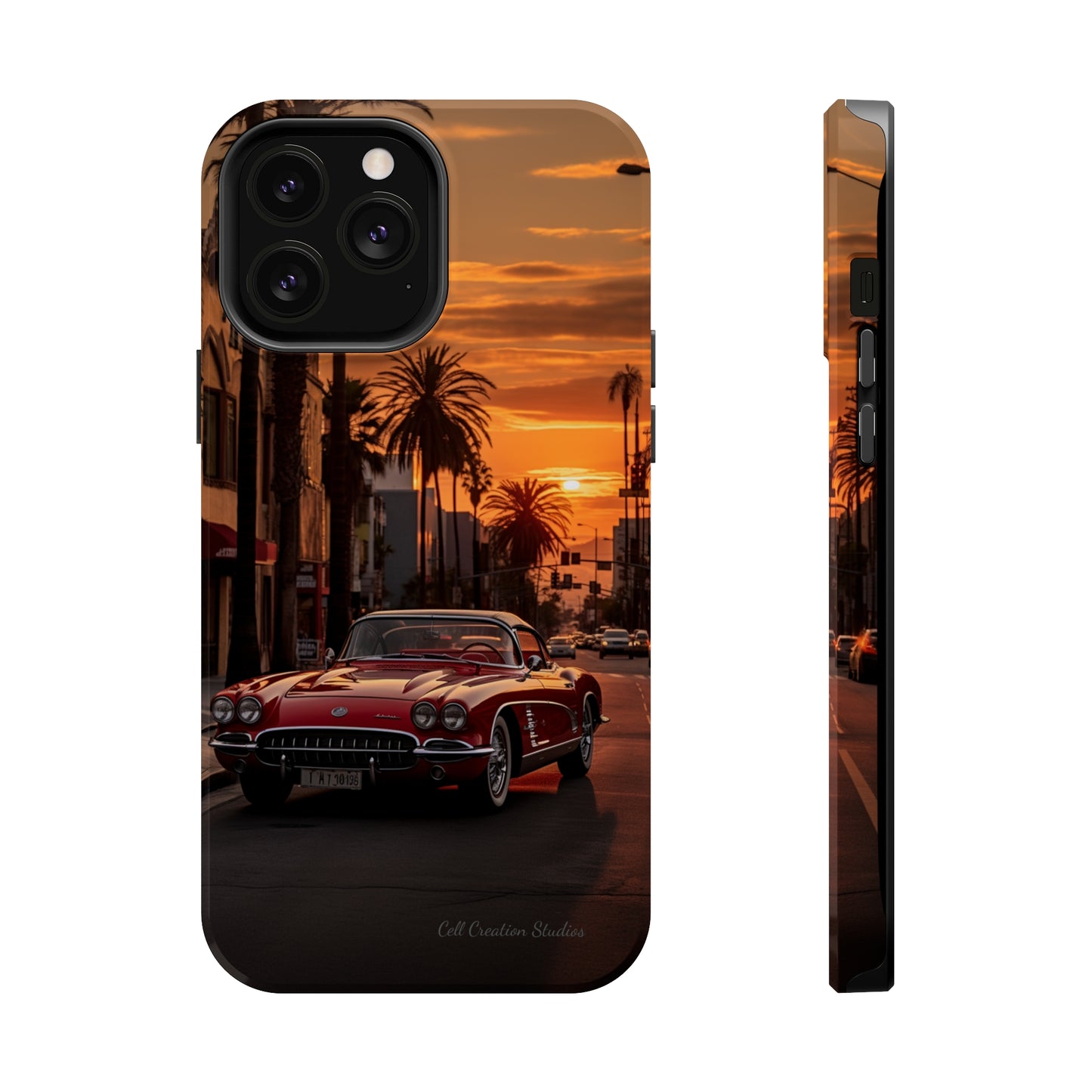 "Sunset Boulevard Classic Red Car" Cell Phone Case -MagSafe Tough Cases