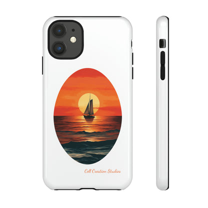 "Sailboat Sunset Serenity" -Tough iPhone Cases