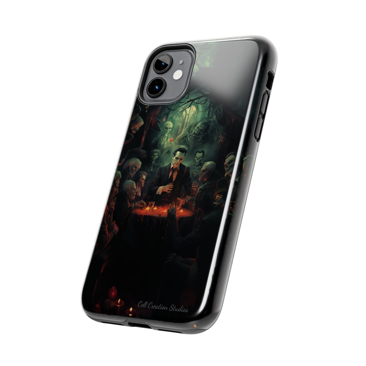 Introducing the "Ghoulish Gala" Cell Phone Case – Dracula's Halloween Soiree -Tough Phone Cases