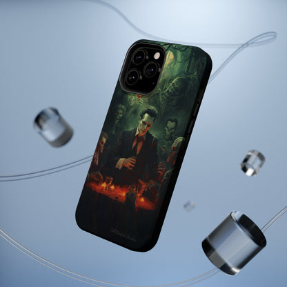 Introducing the "Dracula's Halloween Soiree" Cell Phone Case – Join the Spooky Gathering -MagSafe Tough Cases