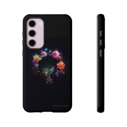 Introducing the "Floral Harmony Hummingbird" Cell Phone Case – Where Elegance Meets Nature -Tough Cases