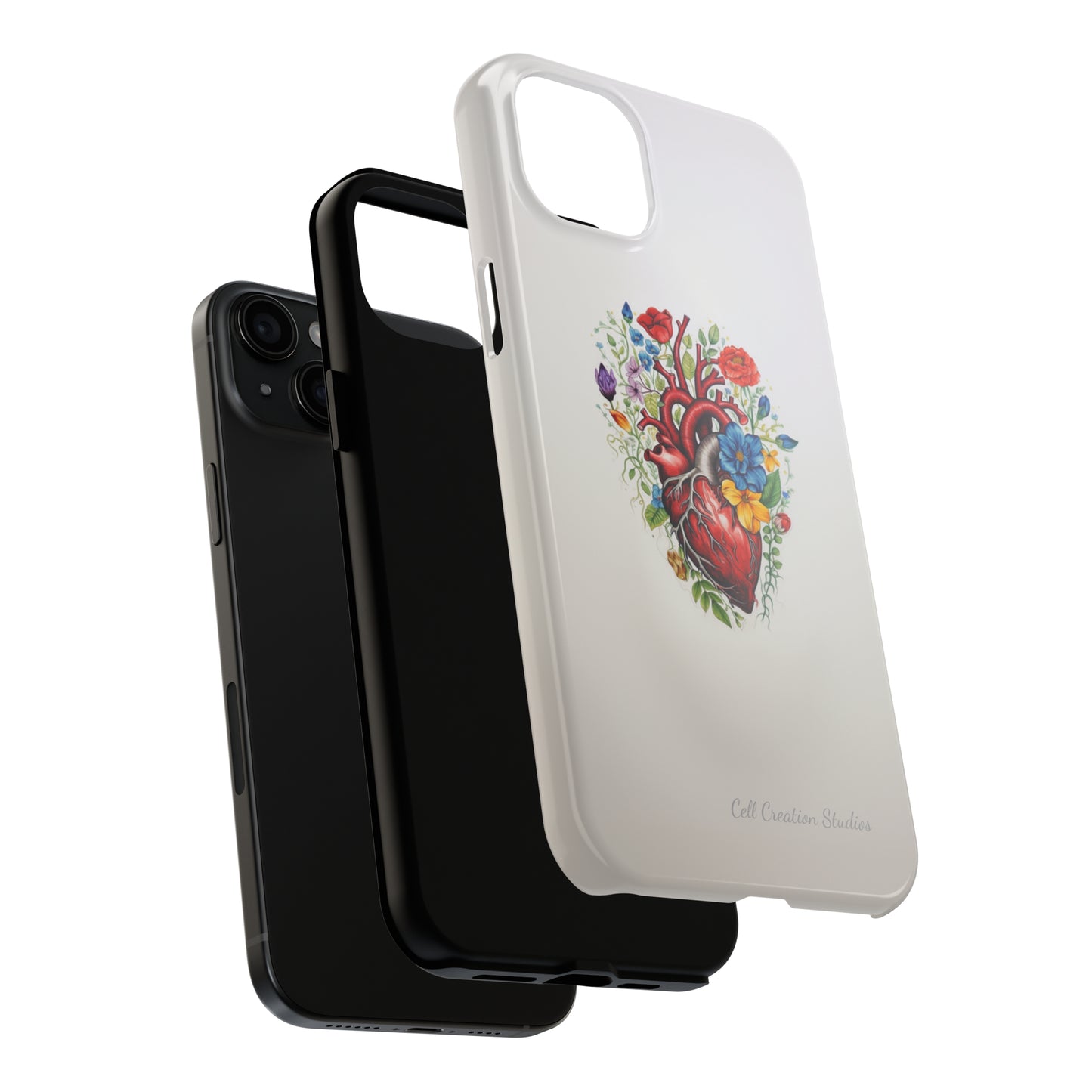 "Floral Heart Harmony" -Tough iPhone Cases