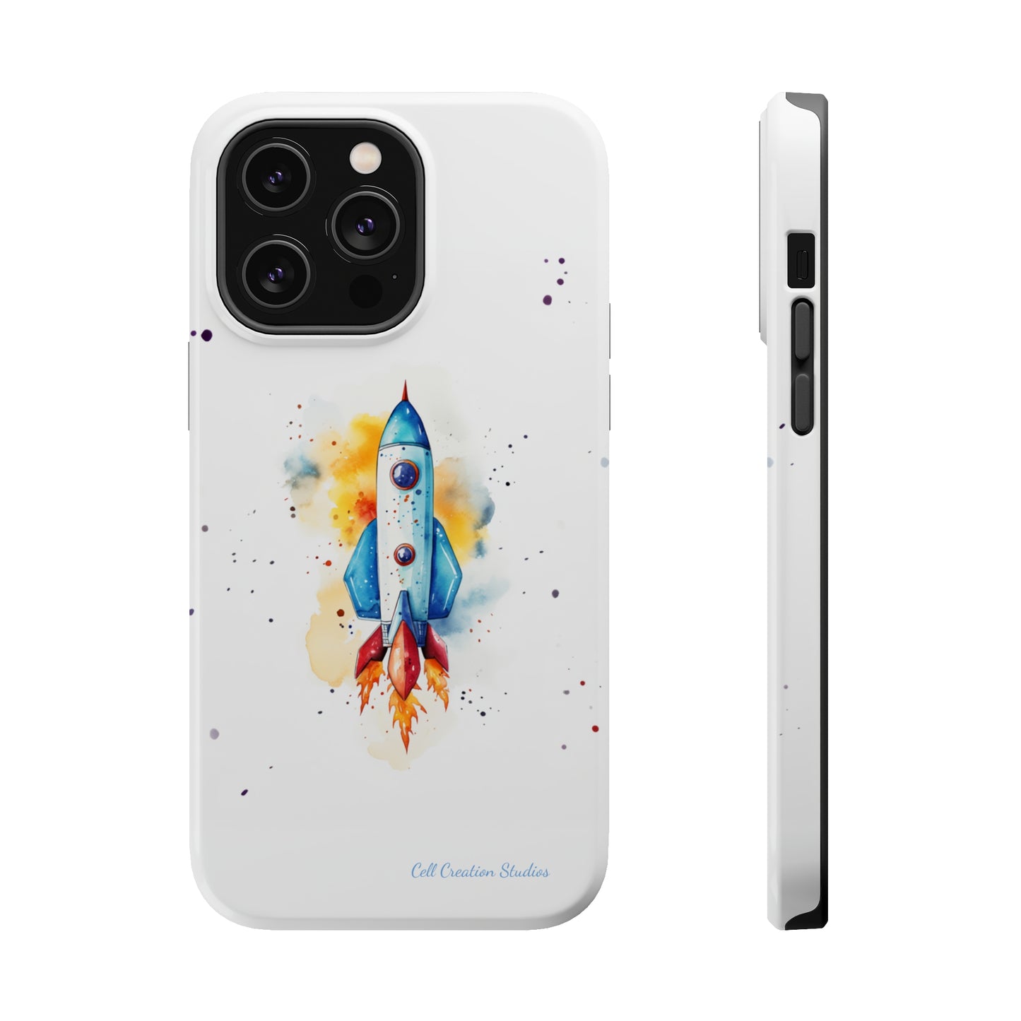 Introducing our "Cosmic Rocket" Cell Phone Case – Where Style Meets Adventure -MagSafe Tough Cases