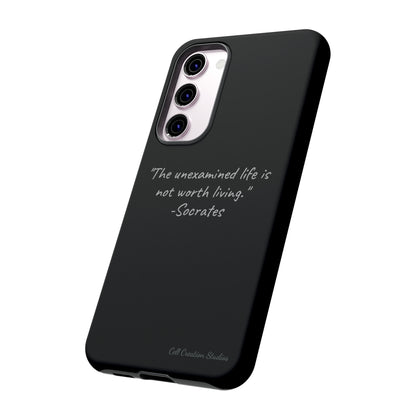 "Life's Examination" Socrates Quote Phone Case -Tough Cases