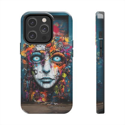 Elevate Your Style with our "Graffiti Face Concrete Wall" Phone Case -Tough Phone Cases