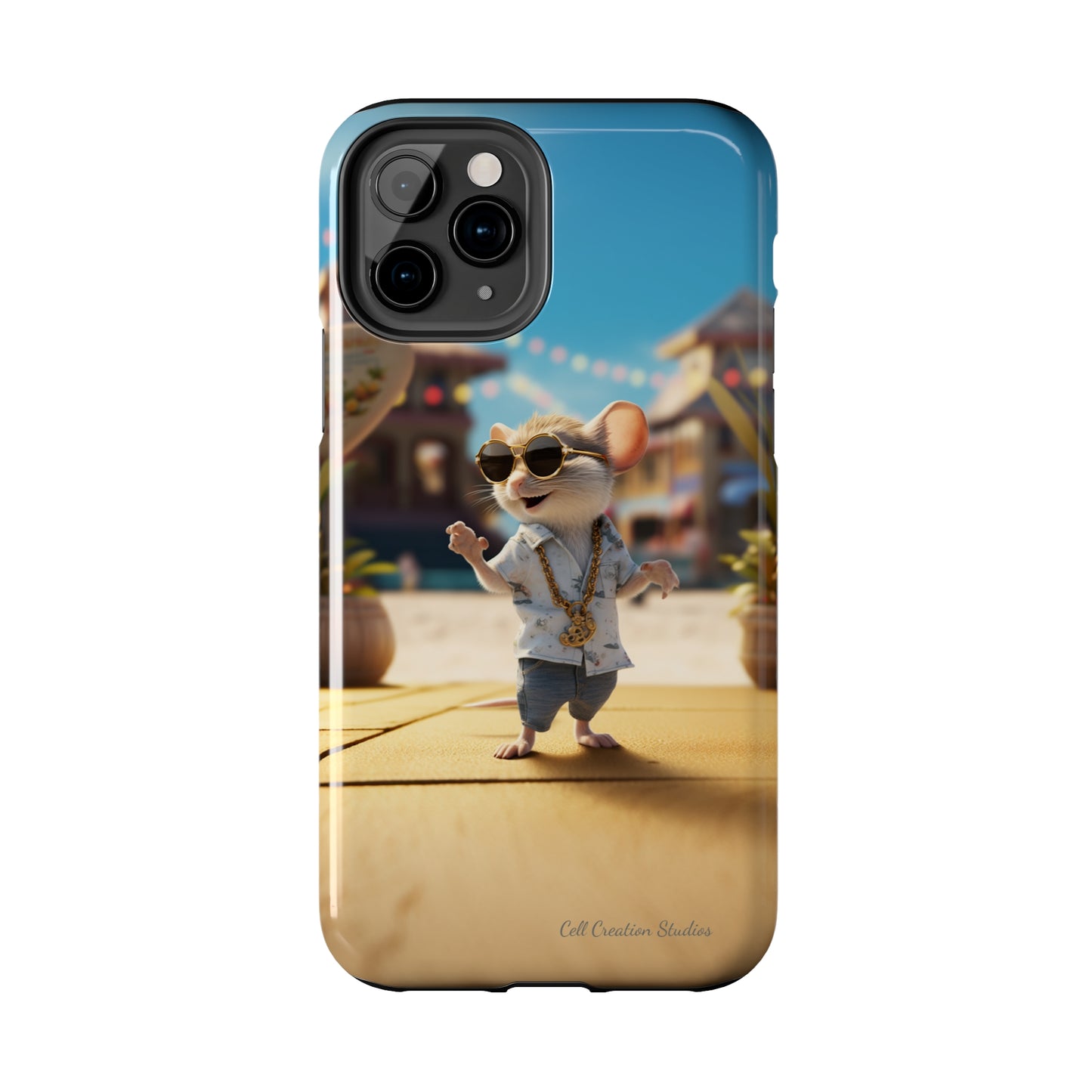 Introducing the "Groovy Mouse Rockstar" Cell Phone Case – Rock to the Beat of Coolness -Tough Phone Cases