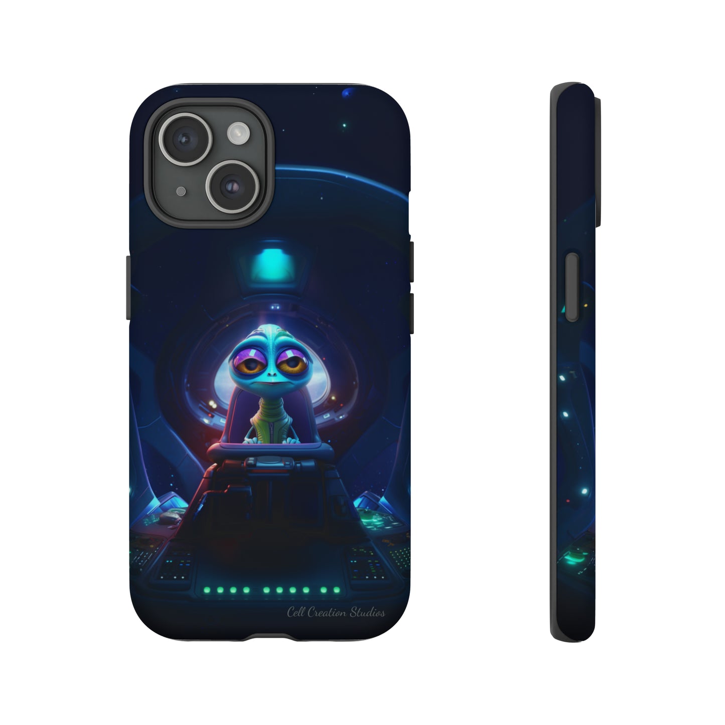 The "Cosmic Cruising Bored Alien" Phone Case -Tough Cases