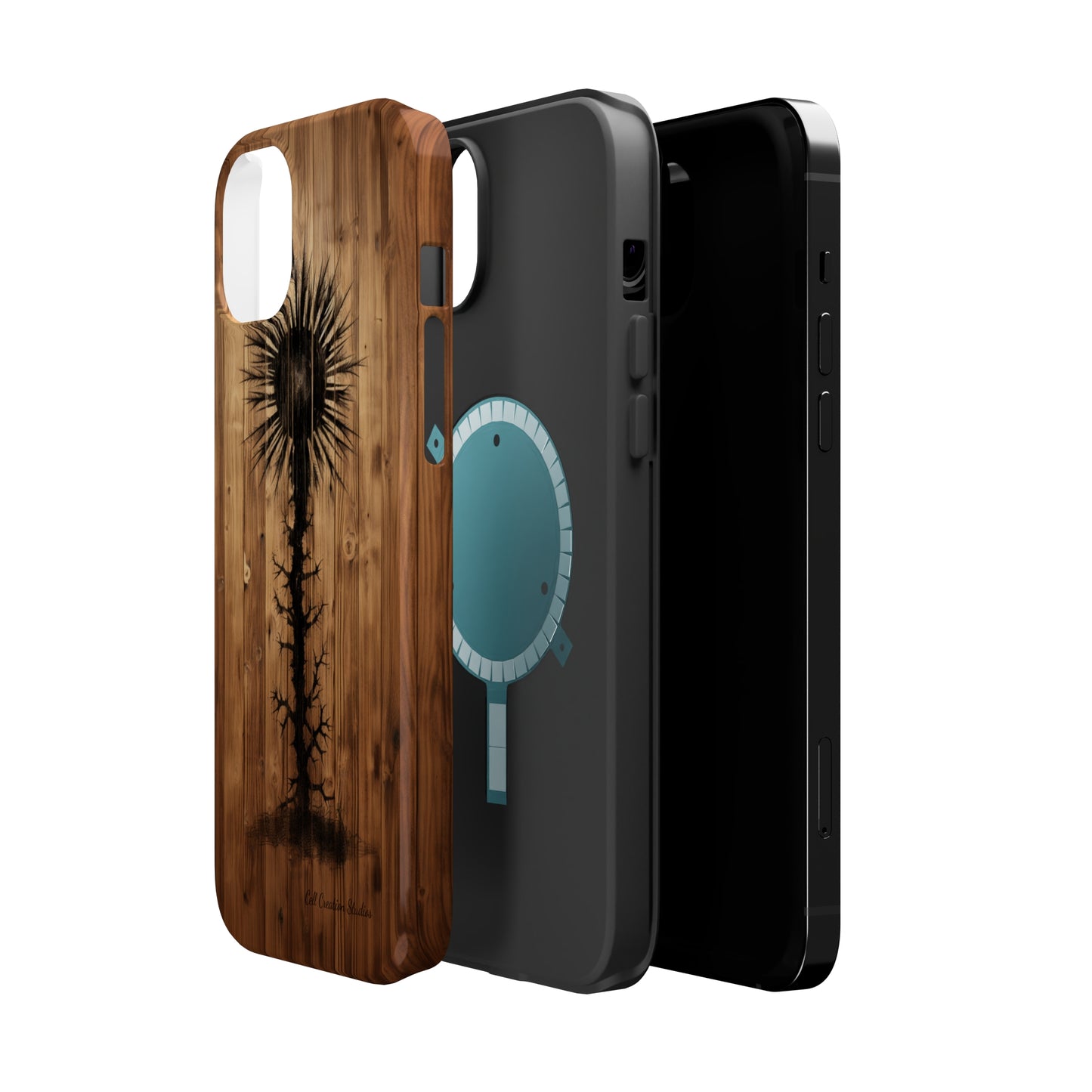 "Desert Plant on Wood Themed Phone Case: Embrace Nature's Beauty" -MagSafe Tough Cases