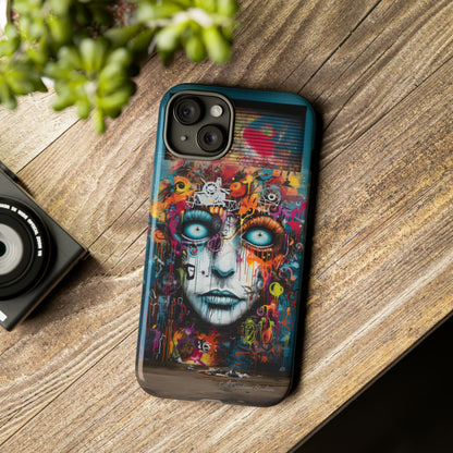 Elevate Your Style with our "Graffiti Face Concrete Wall" Phone Case -Tough Cases