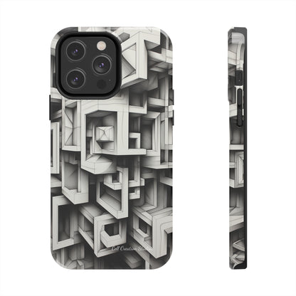 The "Geometric Right Angles" Cell Phone Case -Experience Sleek Simplicity-Tough Phone Cases