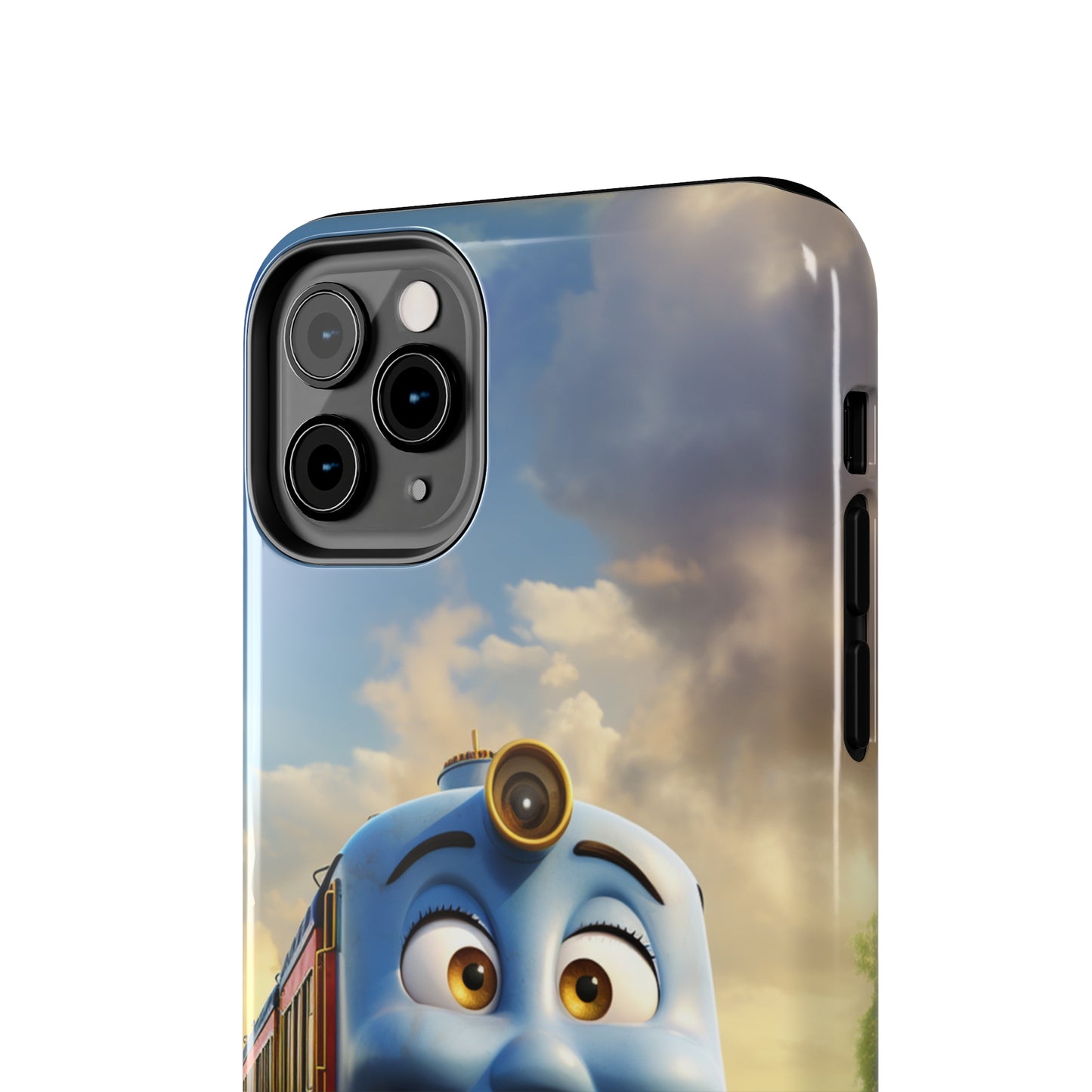 The "Smiling Blue Train" Phone Case -Tough Phone Cases