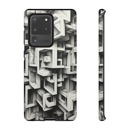 The "Geometric Right Angles" Cell Phone Case -Experience Sleek Simplicity-Tough Phone Cases-Tough Cases