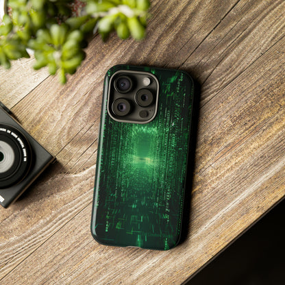 Introducing our "Digital Code Stream" Cell Phone Case – where style meets technology for your device's protection -Tough Cases