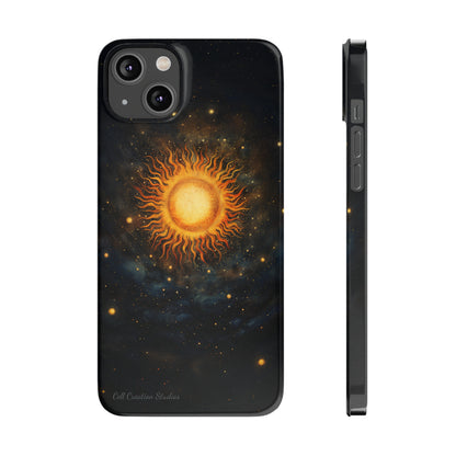 Introducing the "Celestial Sun and Stars" Cell Phone Case – Carry the Cosmos with You -Slim Phone Cases