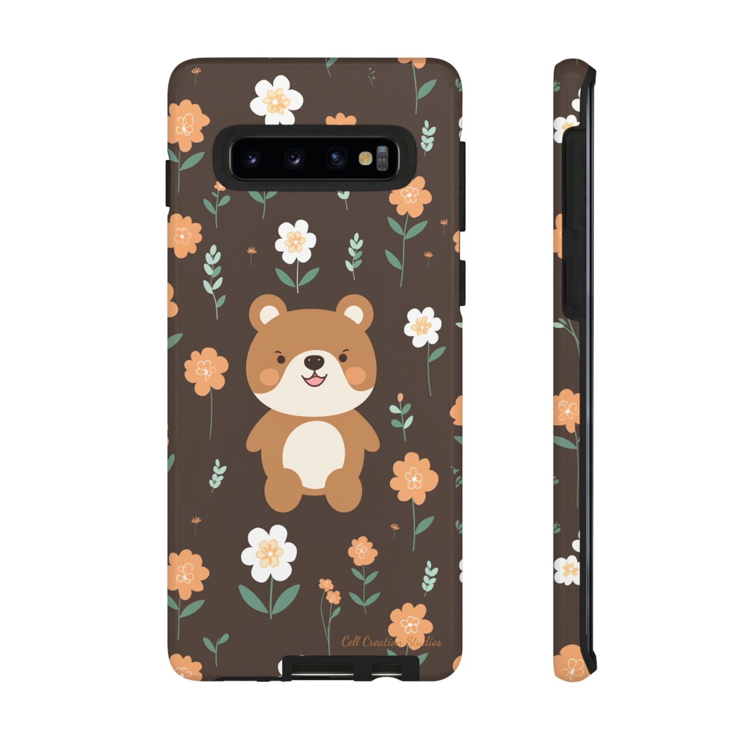 "Floral Bear Elegance" -Tough Phone Cases