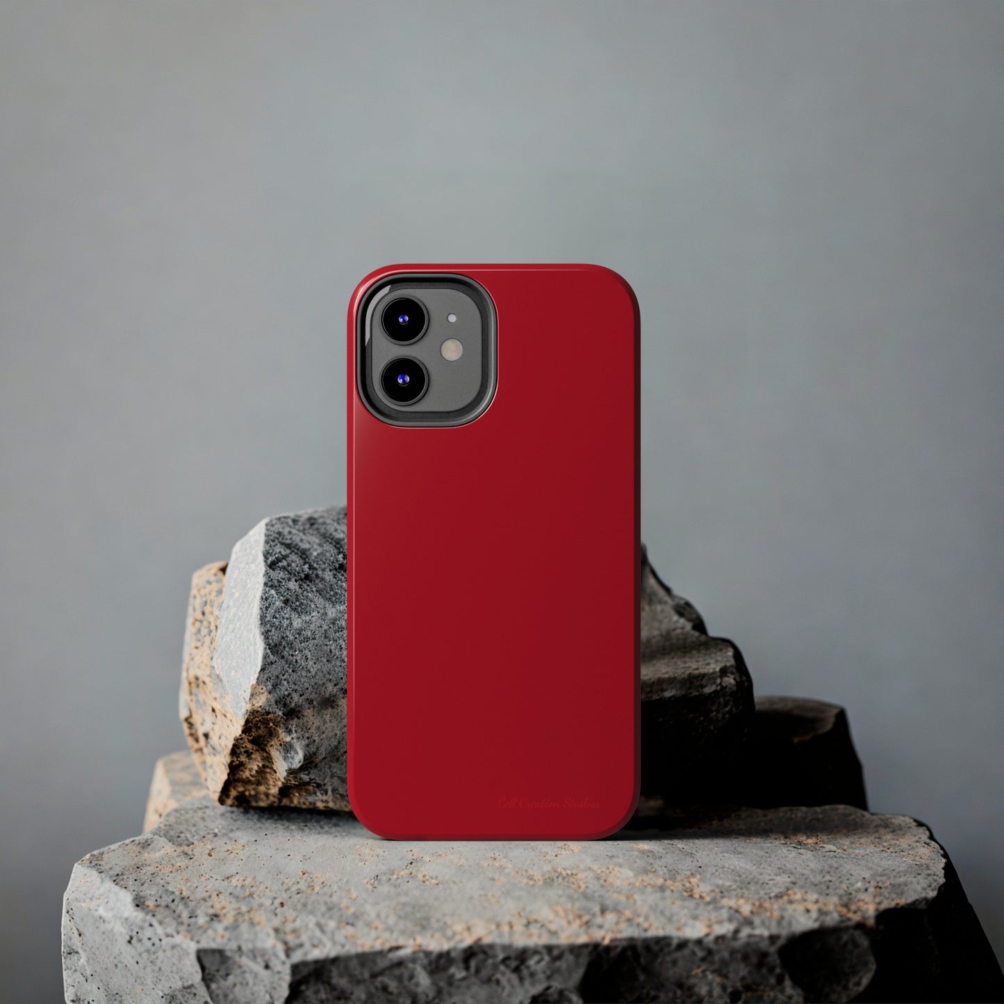 "Bold Crimson Shield" -Tough iPhone Cases