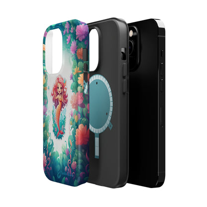 "Pink Seaflower Mermaid" -MagSafe Tough iPhone Cases