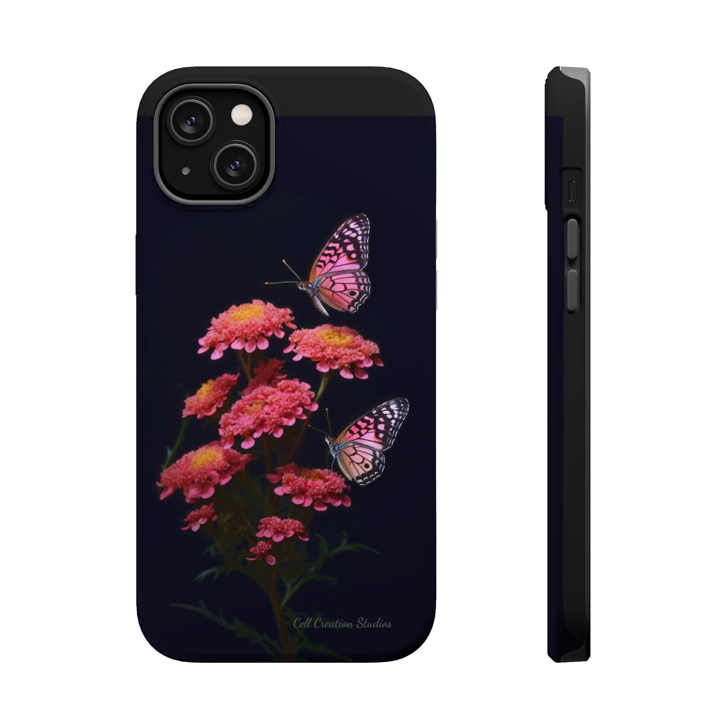 "Achillea Desert Eve Deep Rose & Butterfly" Phone Case -MagSafe Tough Case