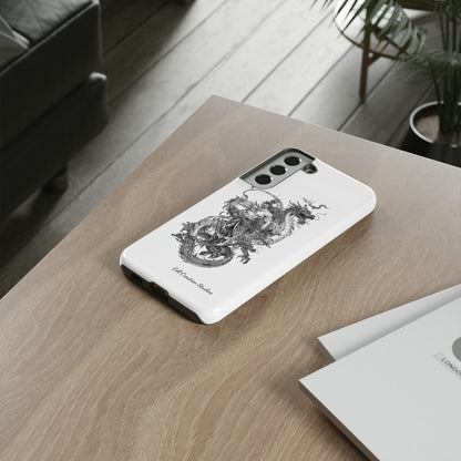 "Samurai and Dragon Sketch" -Tough Samsung Galaxy Cases